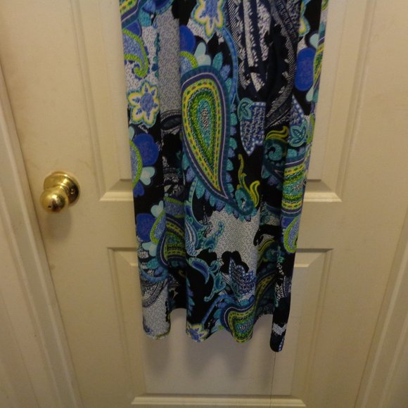 ELIE MCARTHY BOHO BEAUTIFUL OFF SHOULDER PAISLEYS MAXI DRESS PS - Picture 5 of 6